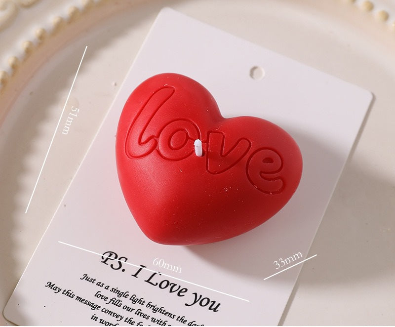 Heart Love Candle