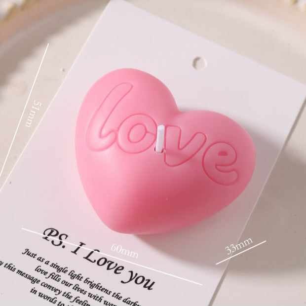 Heart Love Candle